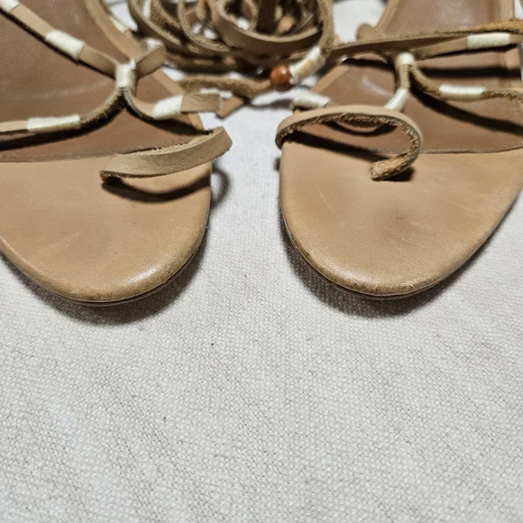 Free People Hermosa Bohemian Strappy Lace Up Heel Sandal Sz 8/39 - Picture 2 of 5